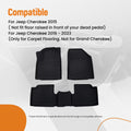 Set of 4 Black TPE Floor Mats for Jeep Cherokee (2015–2023) Waterproof Anti-Slip