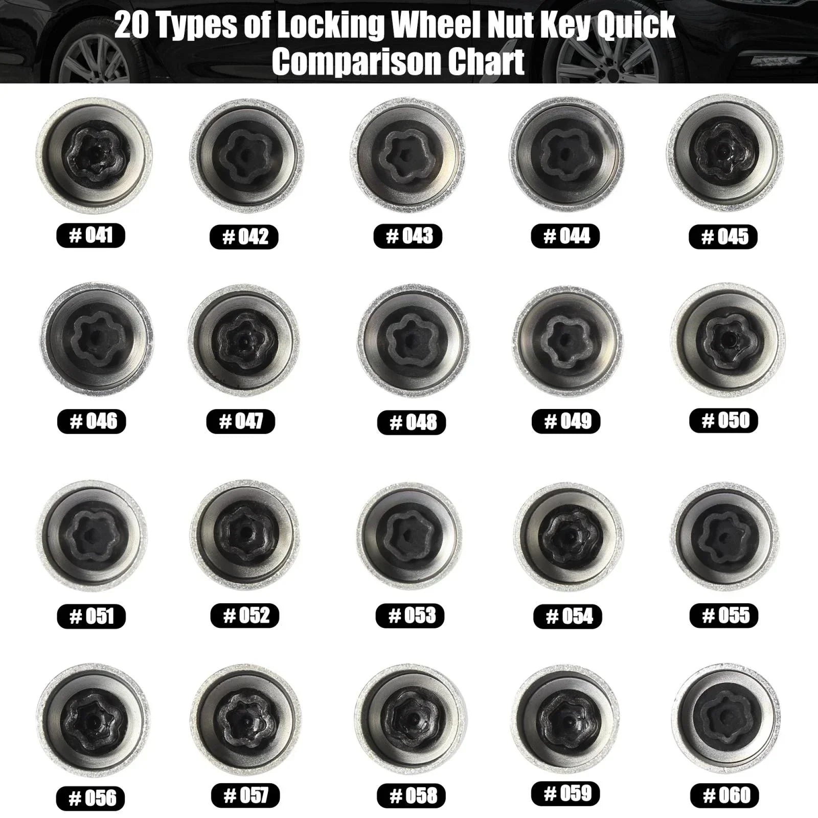 Locking Lug Nut Removal Key for BMW 3/5/7 Series
