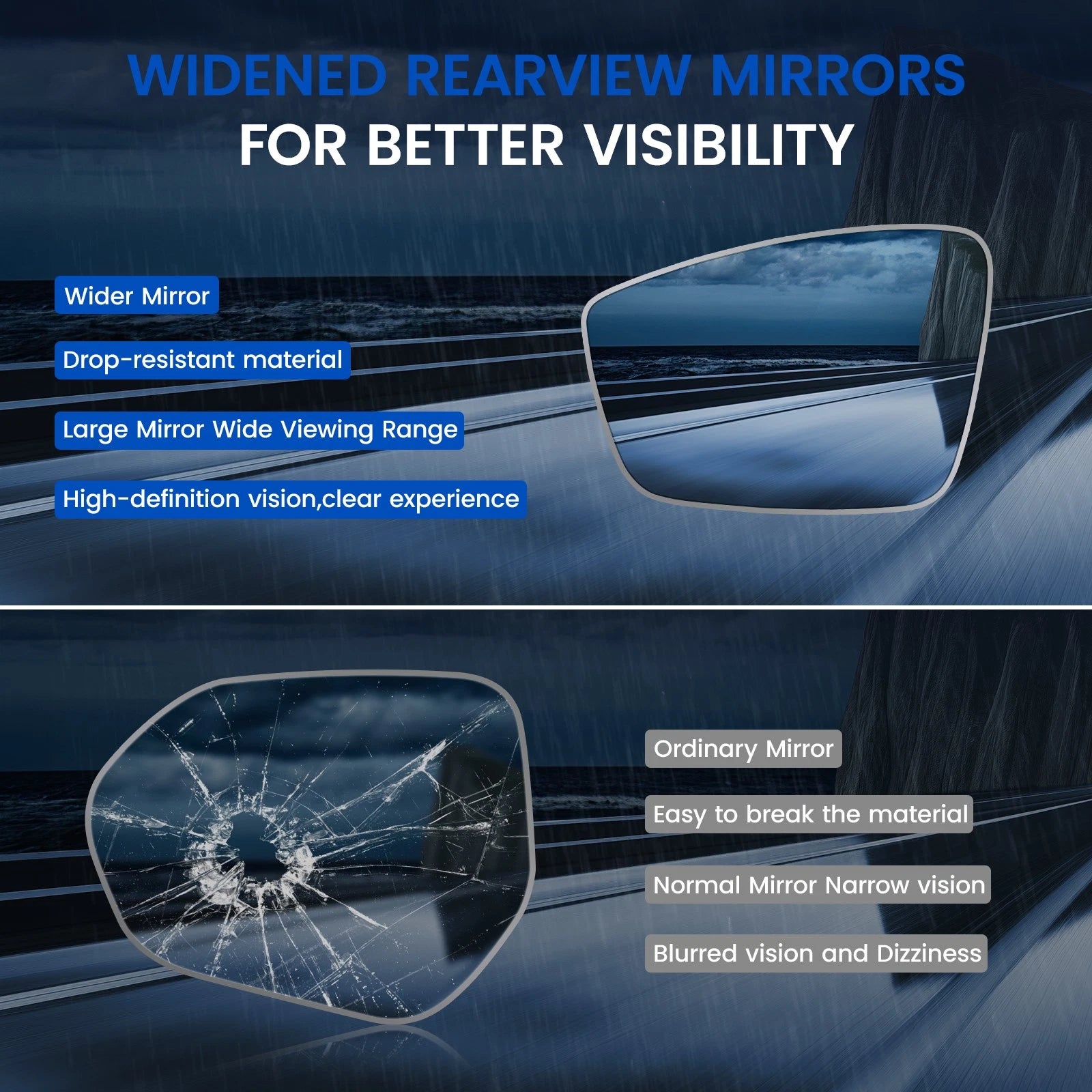 Driver Side Mirror Glass for Volkswagen Beetle (2012-2019)