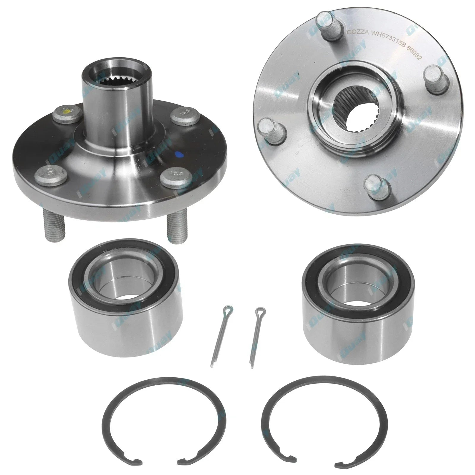 2 x Front Wheel Bearing Hub Kits for Toyota Corolla ZZE122 2001~2007