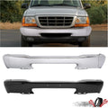 Chrome/Black Front Bumper Face Bar for Ford Ranger (1998–2000)