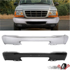 Chrome/Black Front Bumper Face Bar for Ford Ranger (1998–2000)