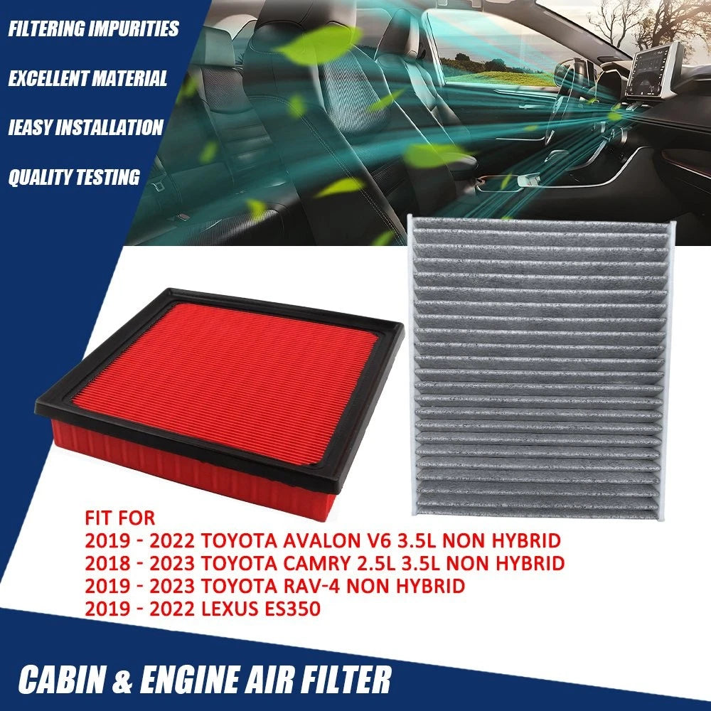 Combo Air & Cabin Filter for Toyota Camry RAV4 Avalon Lexus ES350 (2018–2023)
