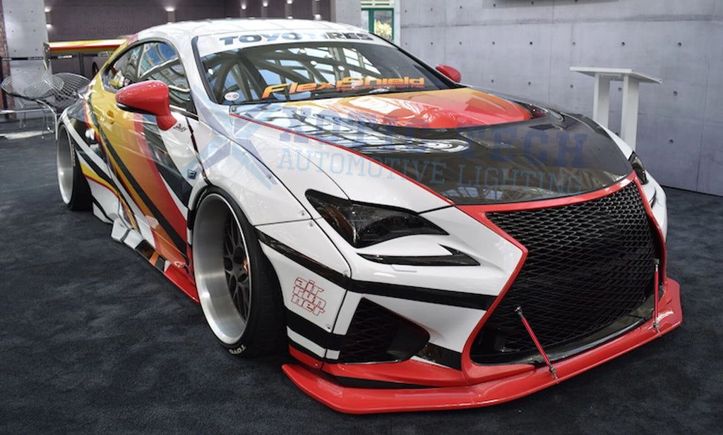 Adjustable Front Bumper Lip Splitter Rod Support Bar for Lexus IS350 RC300 (2014-2024)