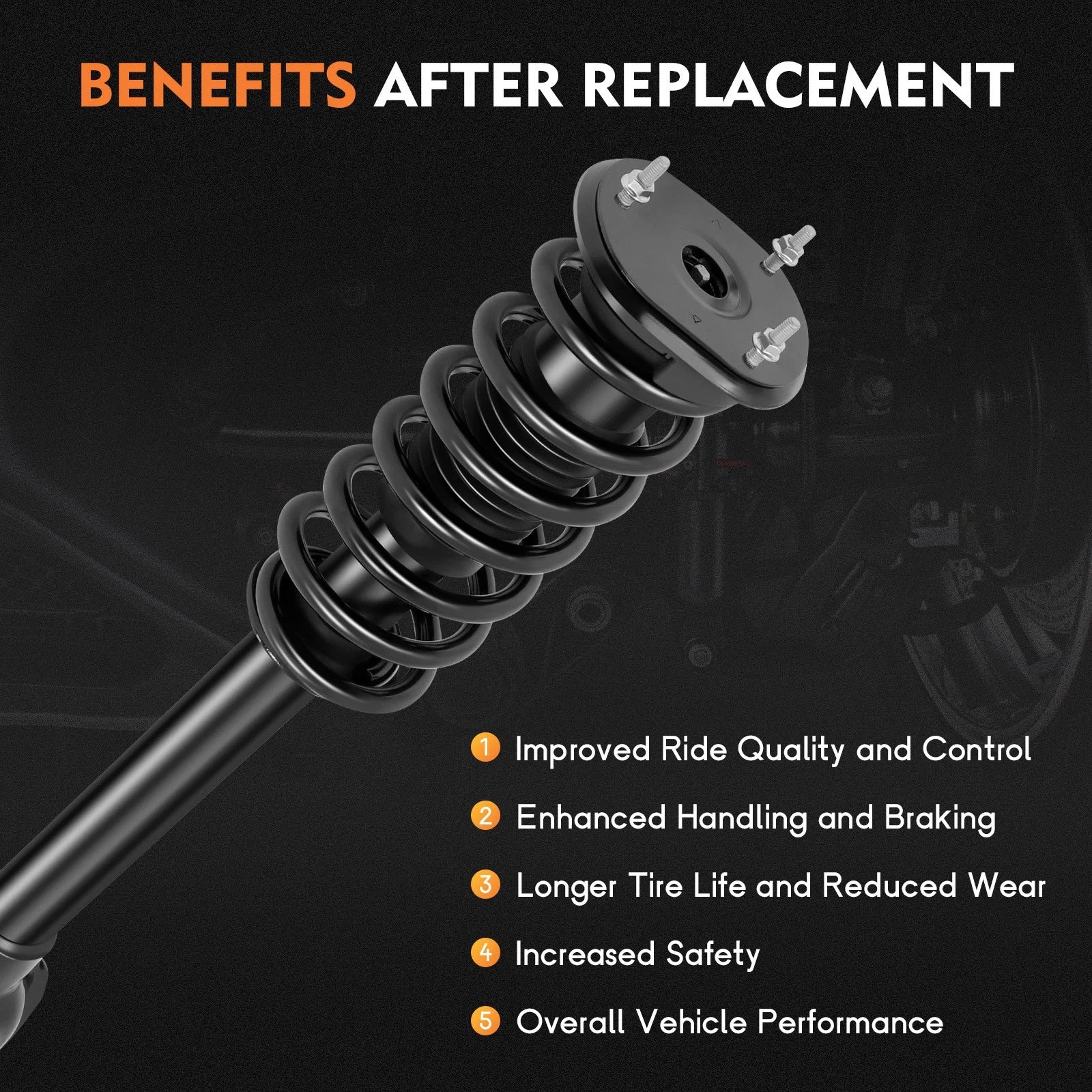 Front Complete Struts Shocks Spring & Mounts for Jeep Grand Cherokee (2011-2015)