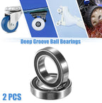 2 Pcs 6804-2RS Deep Groove Ball Bearings for Auto (20x32x7mm)