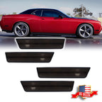 Smoked Bumper Side Marker Light Covers for Dodge Challenger (2008–2014)