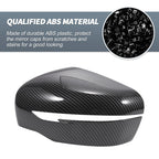 Pair Rearview Mirror Cover Overlay Black Carbon Fiber for Nissan Navara (2015–2023)