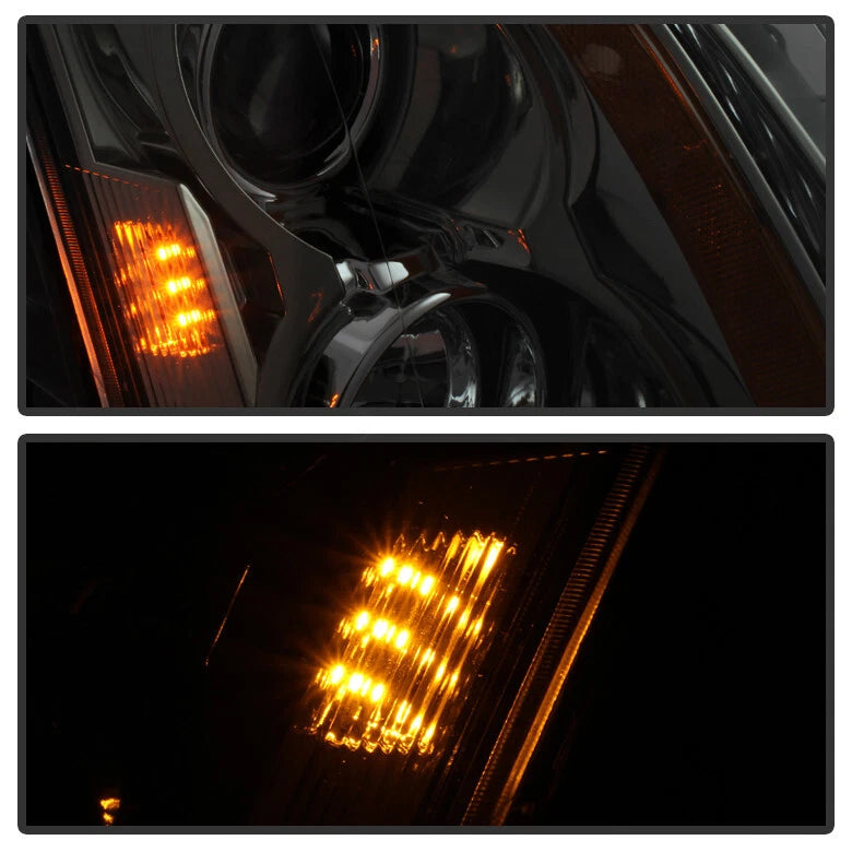 Halogen Headlight Set for Cadillac CTS (2008–2014) w/Bulb Chrome Left+Right