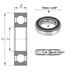 Deep Groove Ball Bearing 45x75x16mm for Scooter Skateboard (6009VV)