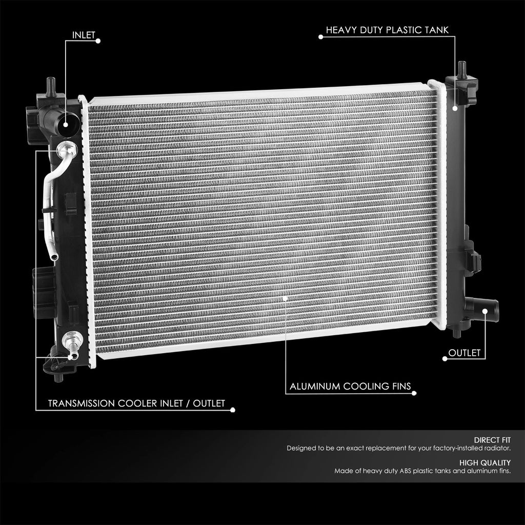 Full Aluminum Core Cooling Radiator for Accent Rio (2018–2021) DPI 13817