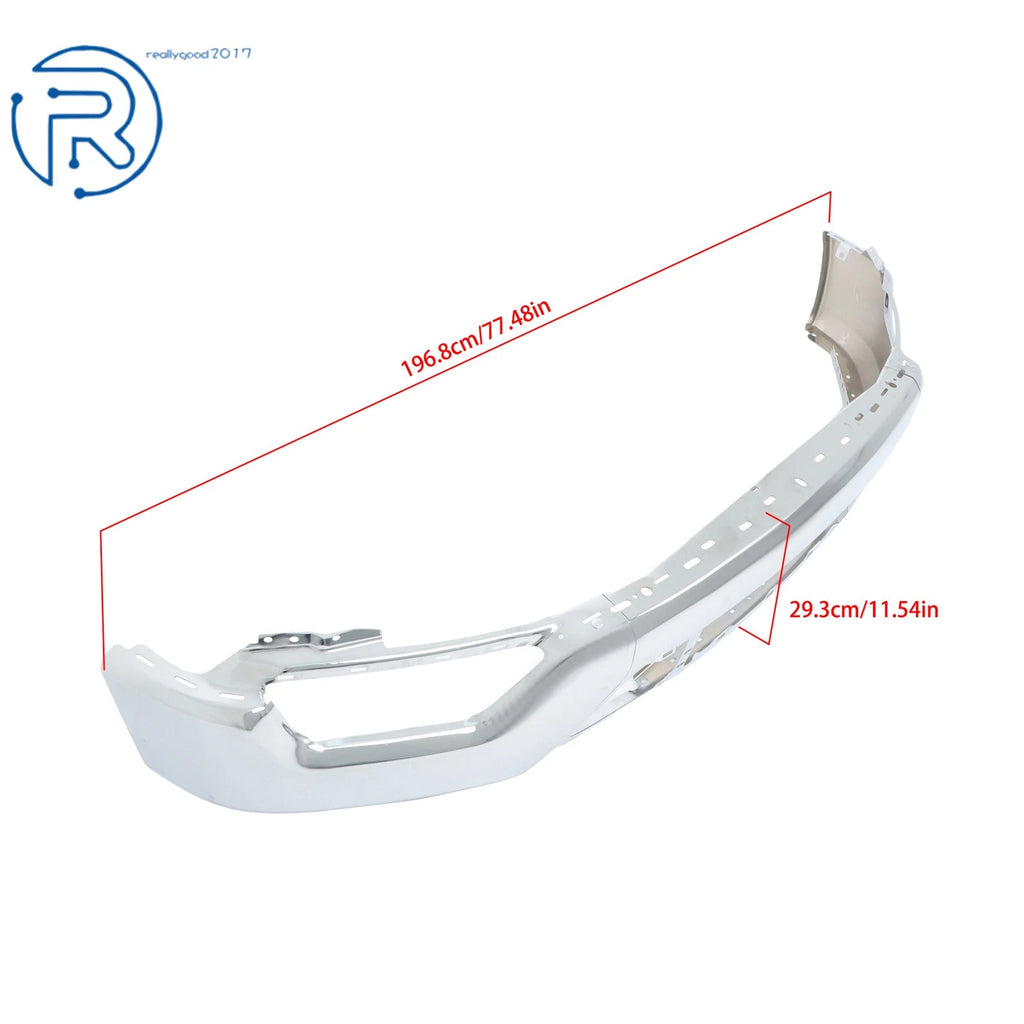 Front Bumper Face Bar for Ford F150 (2021-2023) Split Chrome