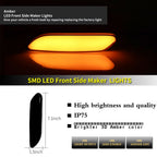 2X Amber Full LED Front Side Marker Lights for MINI Cooper R60 R61 (2011–2016)