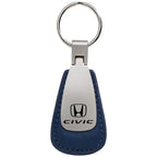 Blue Leather Teardrop Keychain - Officially Licensed for Honda Civic