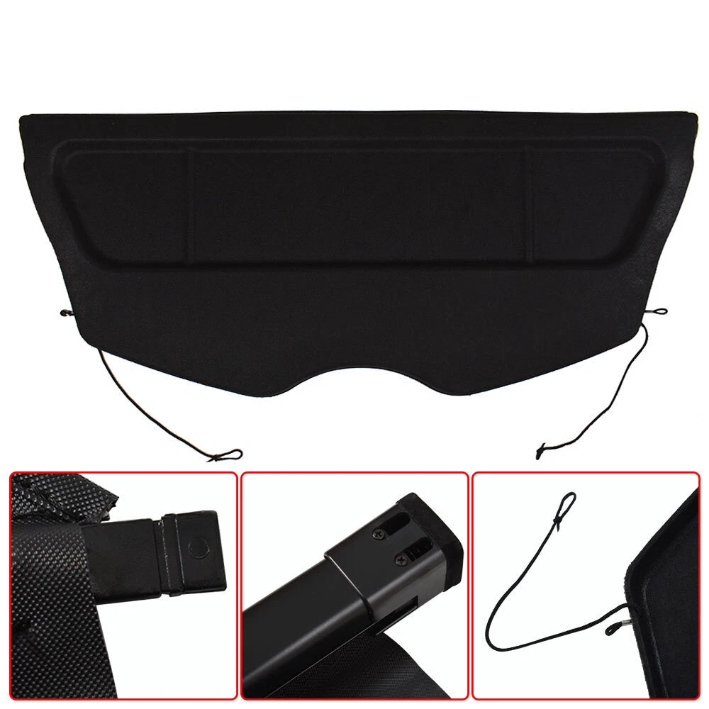 Rear Trunk Cargo Cover Protector for Nissan Leaf (2013-2017) Black
