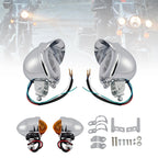 Headlight Lamp Spotlight for Motorcycle (Universal, Chrome)