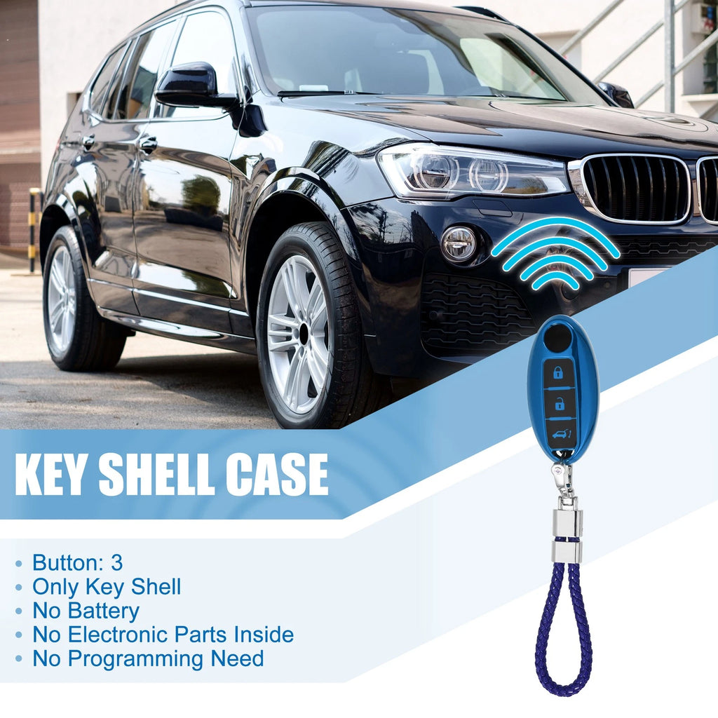 TPU 3 Button Key Fob Case Cover for Nissan (with Key Rings Kit)