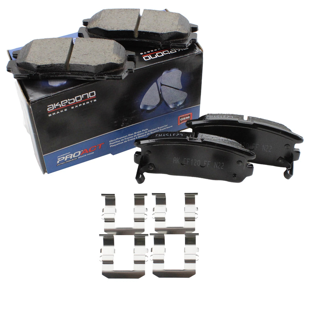 Set of 4 Akebono ProACT Rear Ceramic Disc Brake Pads for Chevy GMC Saturn Pontiac Suzuki