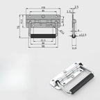 Stainless Steel Spring Loaded Folding Handle for Toolboxes