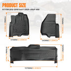 3D TPE Floor Mat Liner for Ford F-250/F-350/F-450 Super Duty (2012–2016)