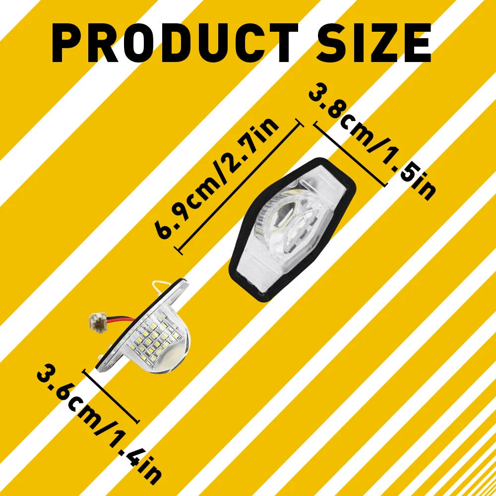 LED License Plate Light for Honda CR-V Fit Jazz Crosstour Odyssey