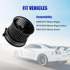 Heater Blower Motor Fan for Nissan Rogue (2008-2013) Rogue Select (2014-2015)