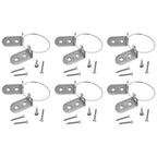Set of 6 Anti-Tipping Devices with Steel Cable for Furniture Safety
