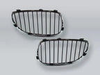 Pair Chrome/Black Front Grille for BMW 5-Series E60/E61 (2004–2009)