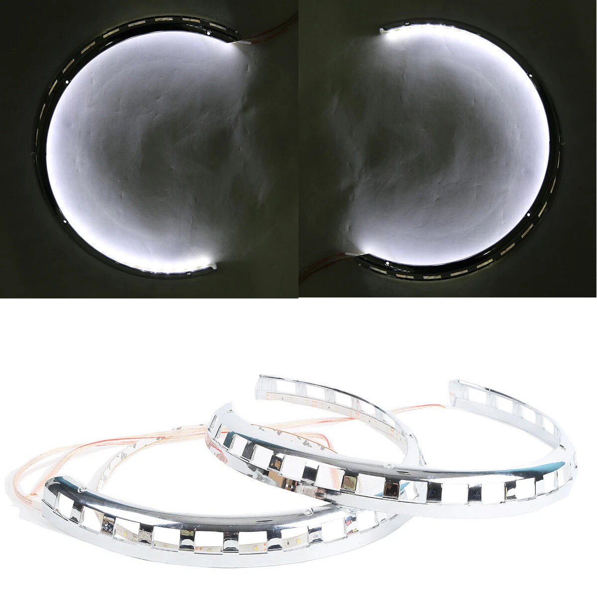 White Light Ring of Fire Brake Rotor Covers for Honda Goldwing 1800 (2001–2017)
