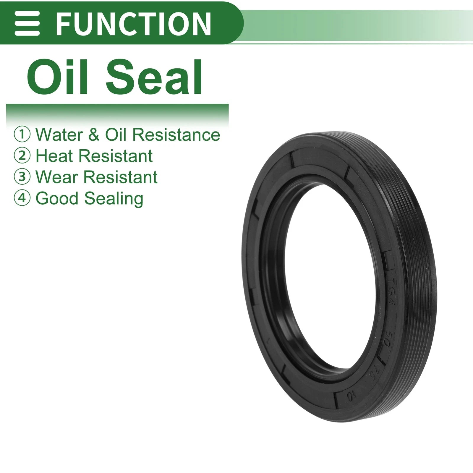 Oil Seal for Rotary Shaft (50x75x10mm) NBR Rubber High Pressure