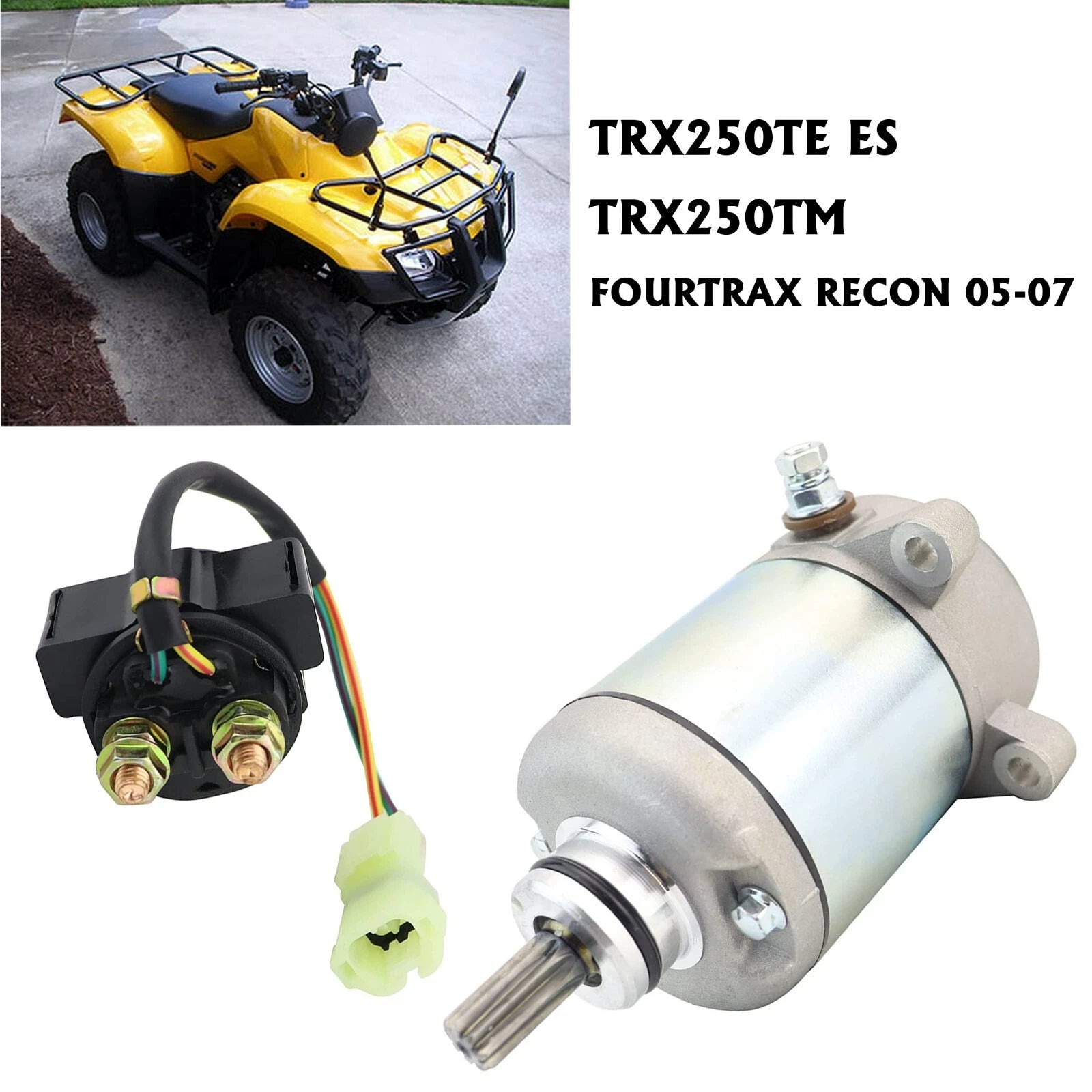 Starter with Relay for Honda TRX250TM Fourtrax Recon (2005–2007)