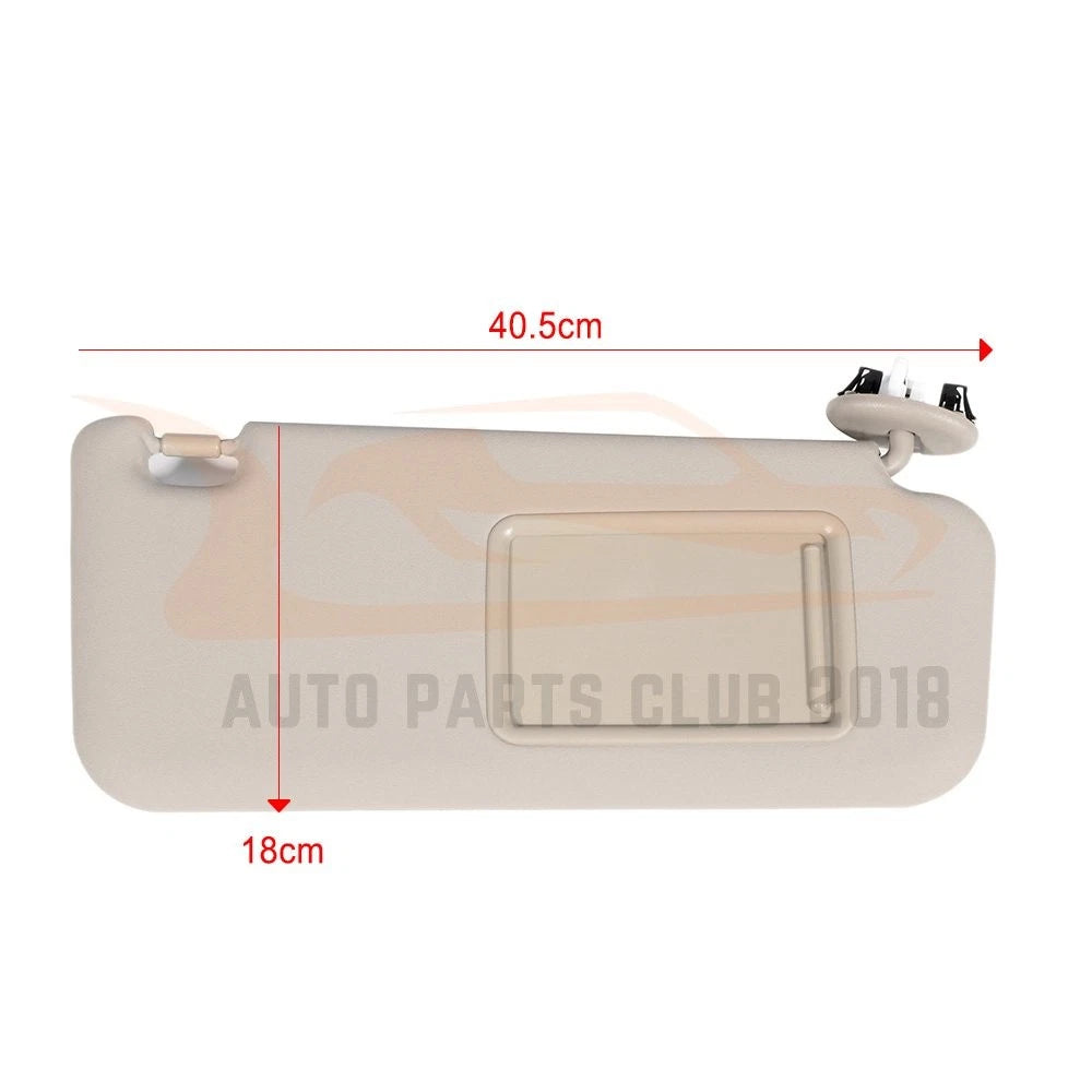 Beige Right Passenger Side Sun Visor for Toyota RAV4 (2006–2013)