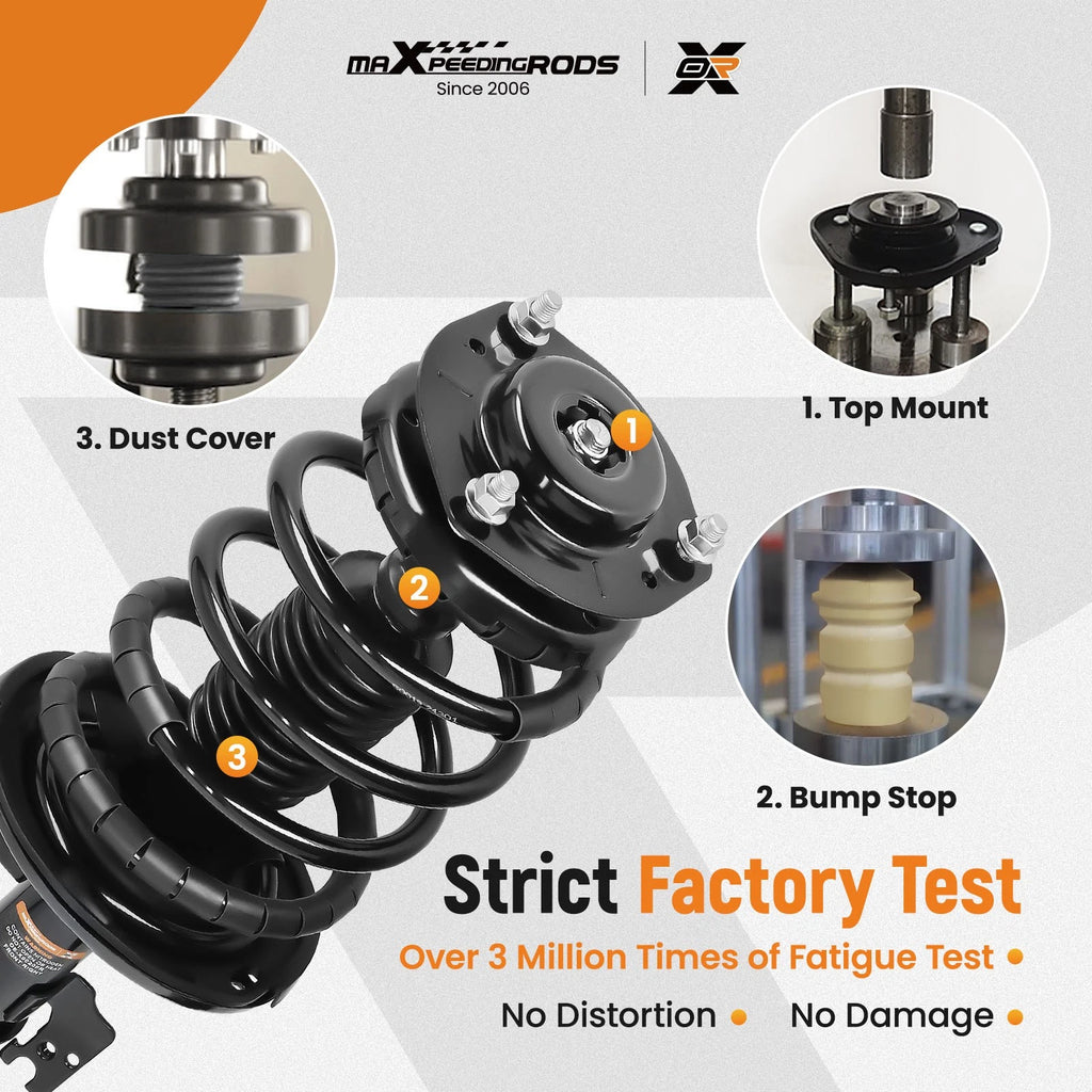 Front Struts w/ Coil Spring Assembly for Toyota Camry/Avalon/Solara/Lexus ES350 (2007–2011)