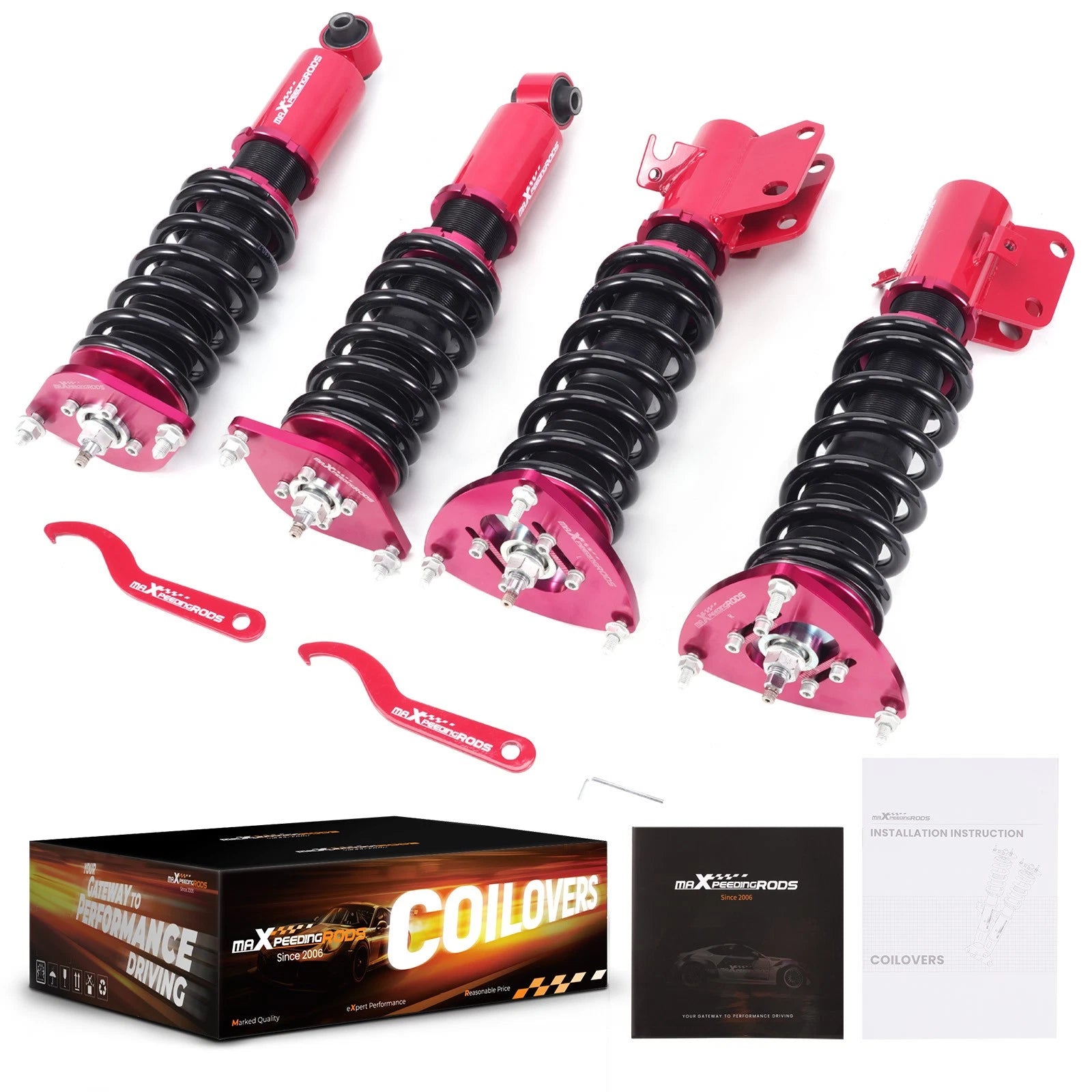 Coilovers 24 Step Damper Shocks Lowering Kit for Subaru Impreza WRX (2008–2014)
