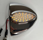 Teardrop LED Turn Signal Replacement for Peterbilt Headlight (Amber/White)