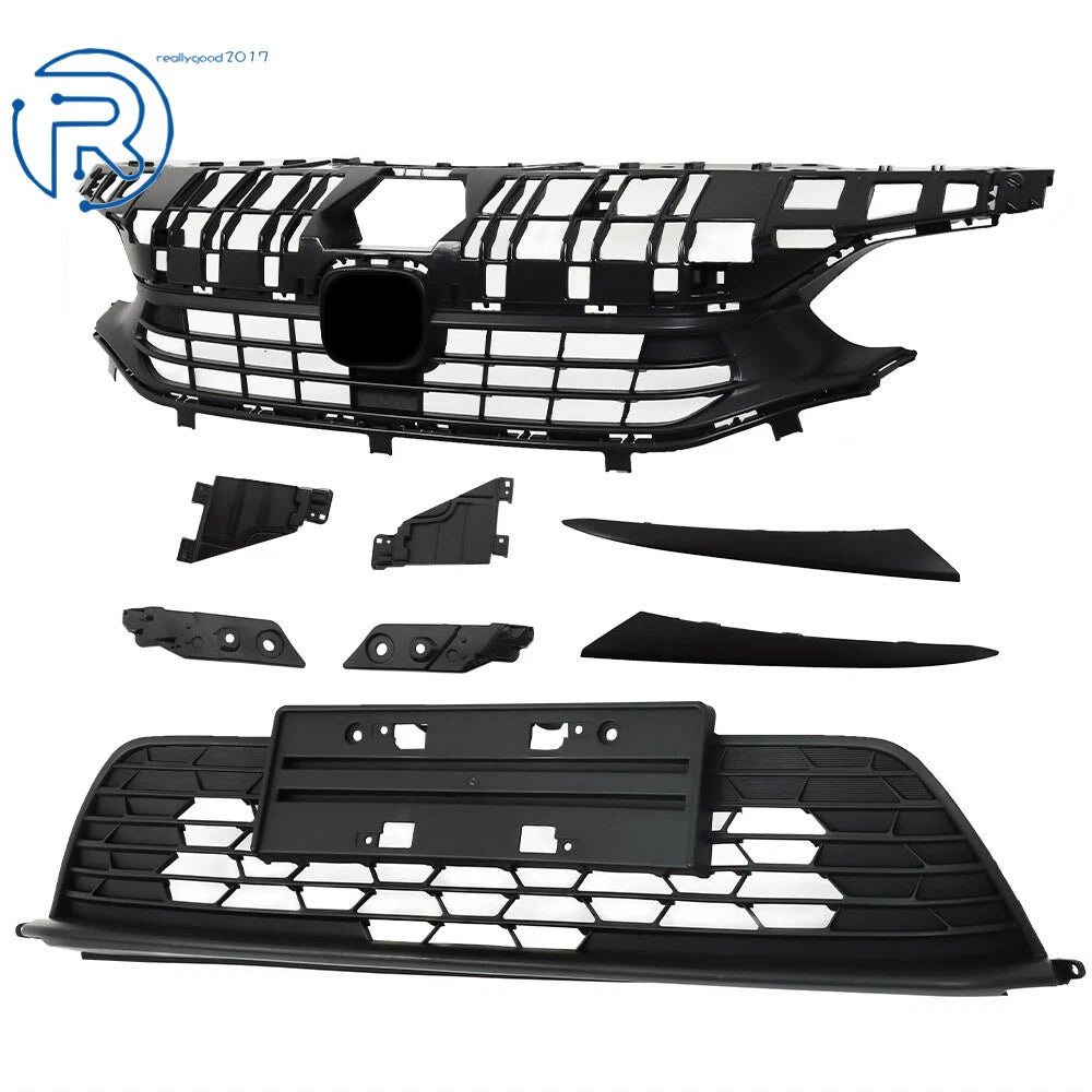 Mesh Grille & Headlight Eyelid for Honda Civic (2022-2023) Black