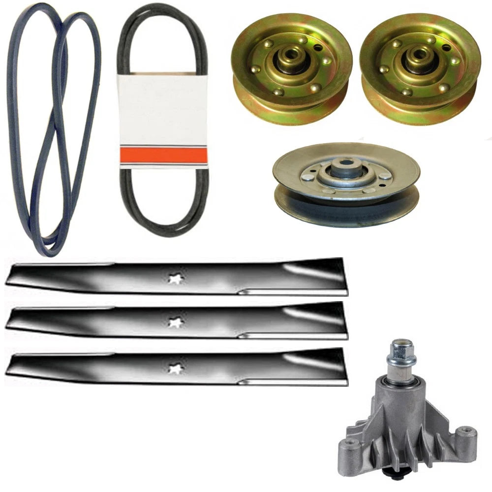 Deck Rebuild Kit for Craftsman AYP Sears 46" Spindles Belt Blades Pulleys