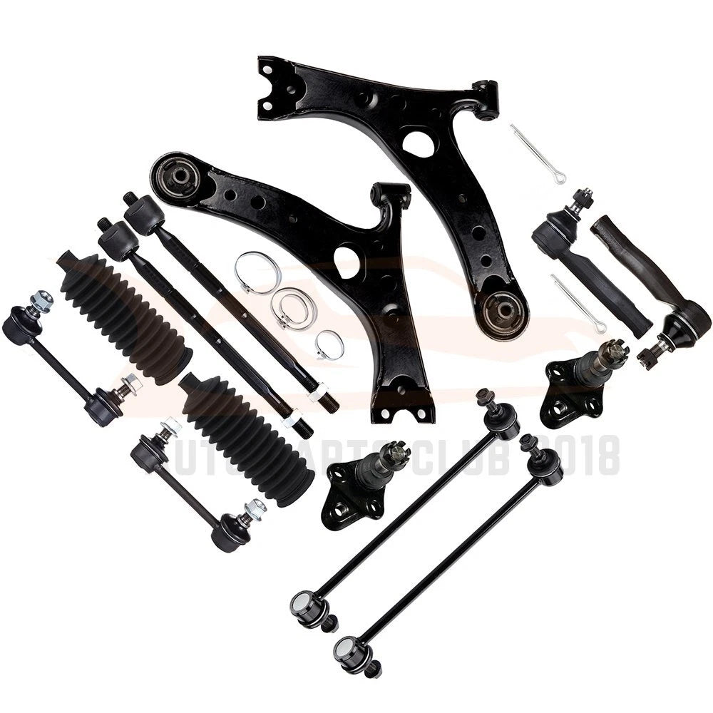 14Pcs Front Lower Control Arm Tie Rod End for Toyota RAV4 (2001–2003)