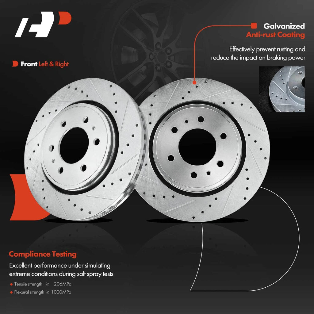 Drilled Rotors & Ceramic Brake Pads for Ford Expedition Lincoln