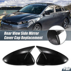 Pair Rearview Mirror Cover Overlay Gloss Black for Kia Forte Cerato K3 (2019–2024)