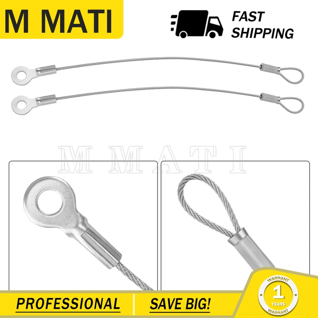 2 Tailgate Cables 7081636 7082076 for Polaris Ranger 400 500 570 800 EV