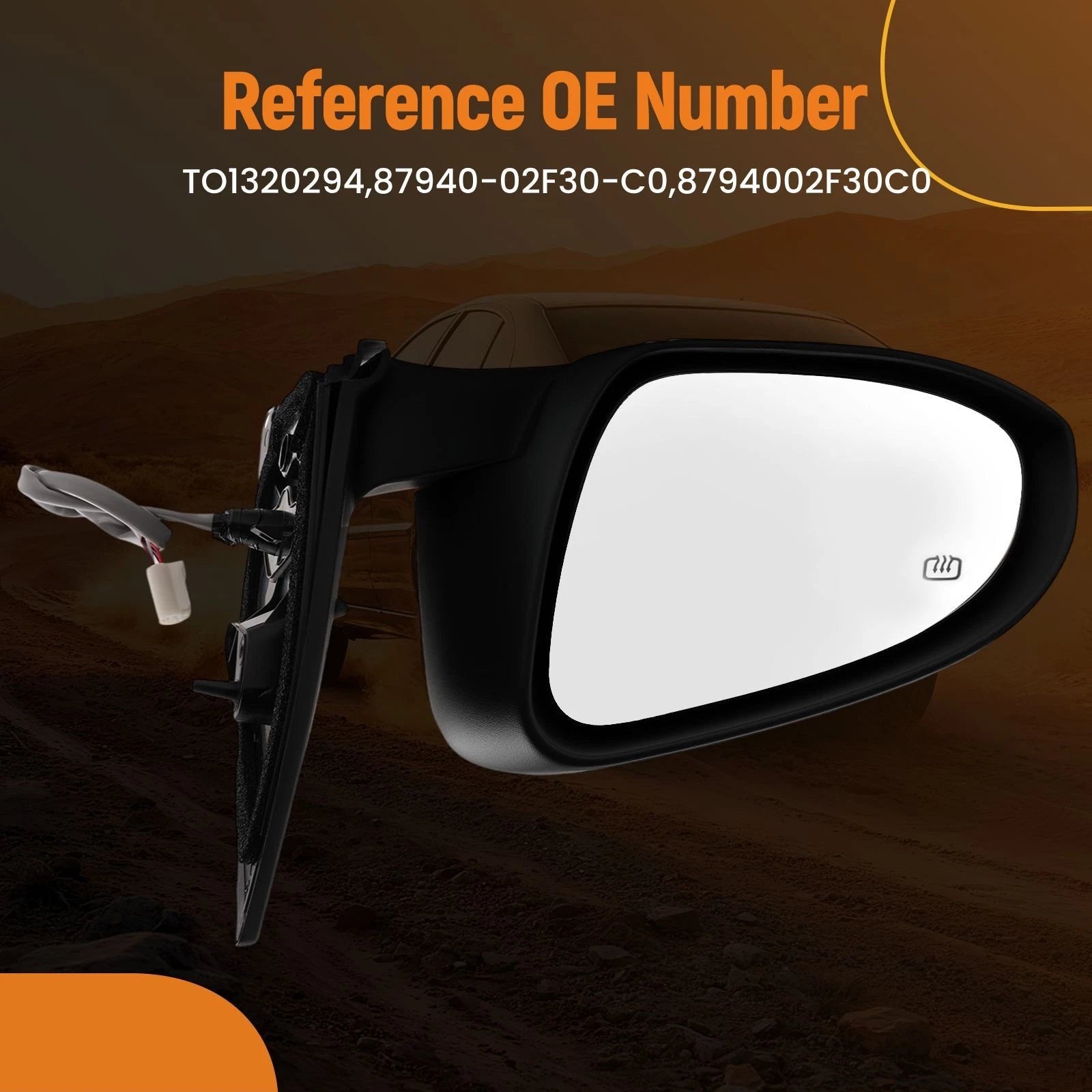 Power Side Mirror for Toyota Corolla L/LE/SE/XLE/XSE (2014–2019) 8794002F30