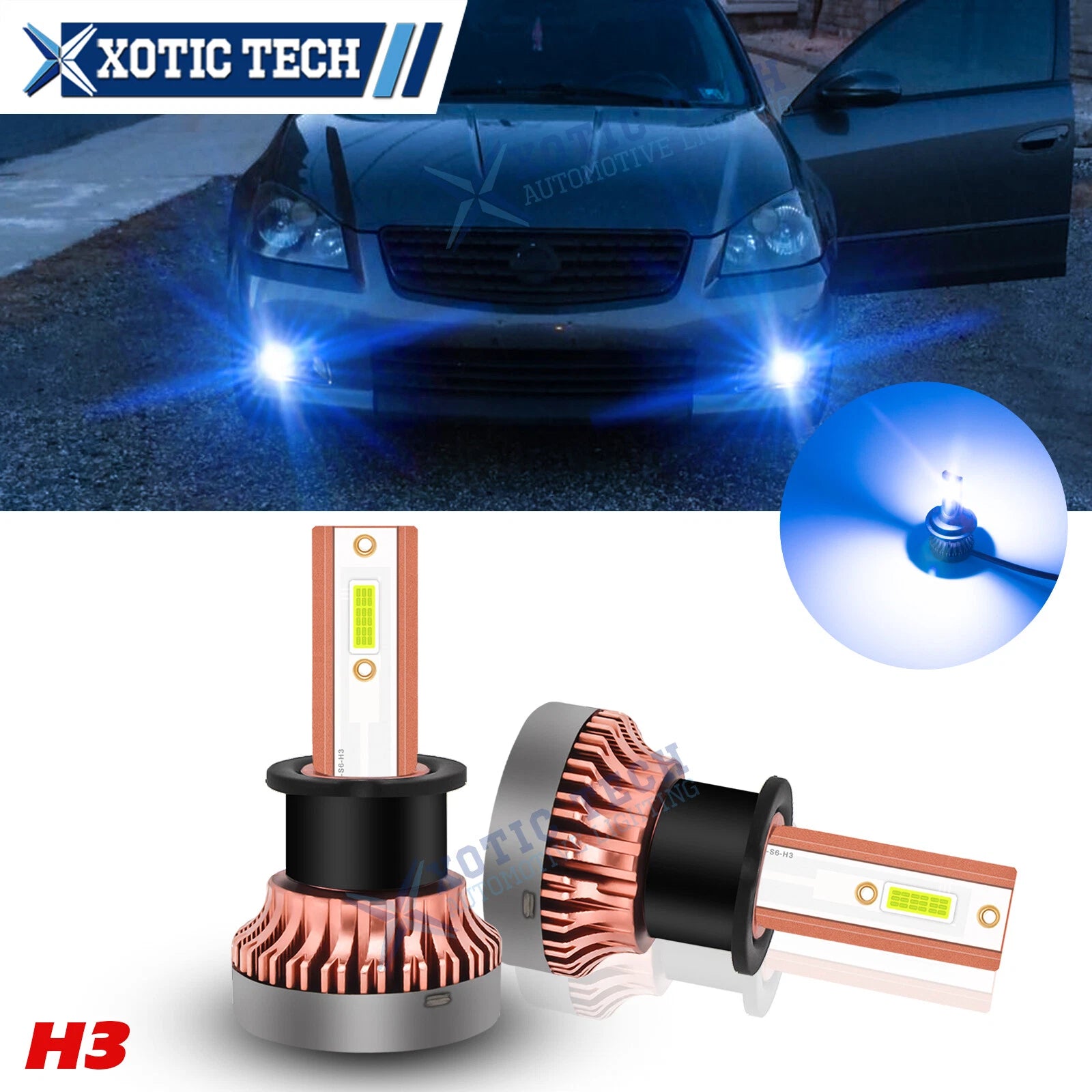 H3 LED Fog Light Bulbs for Nissan (2010–2020)