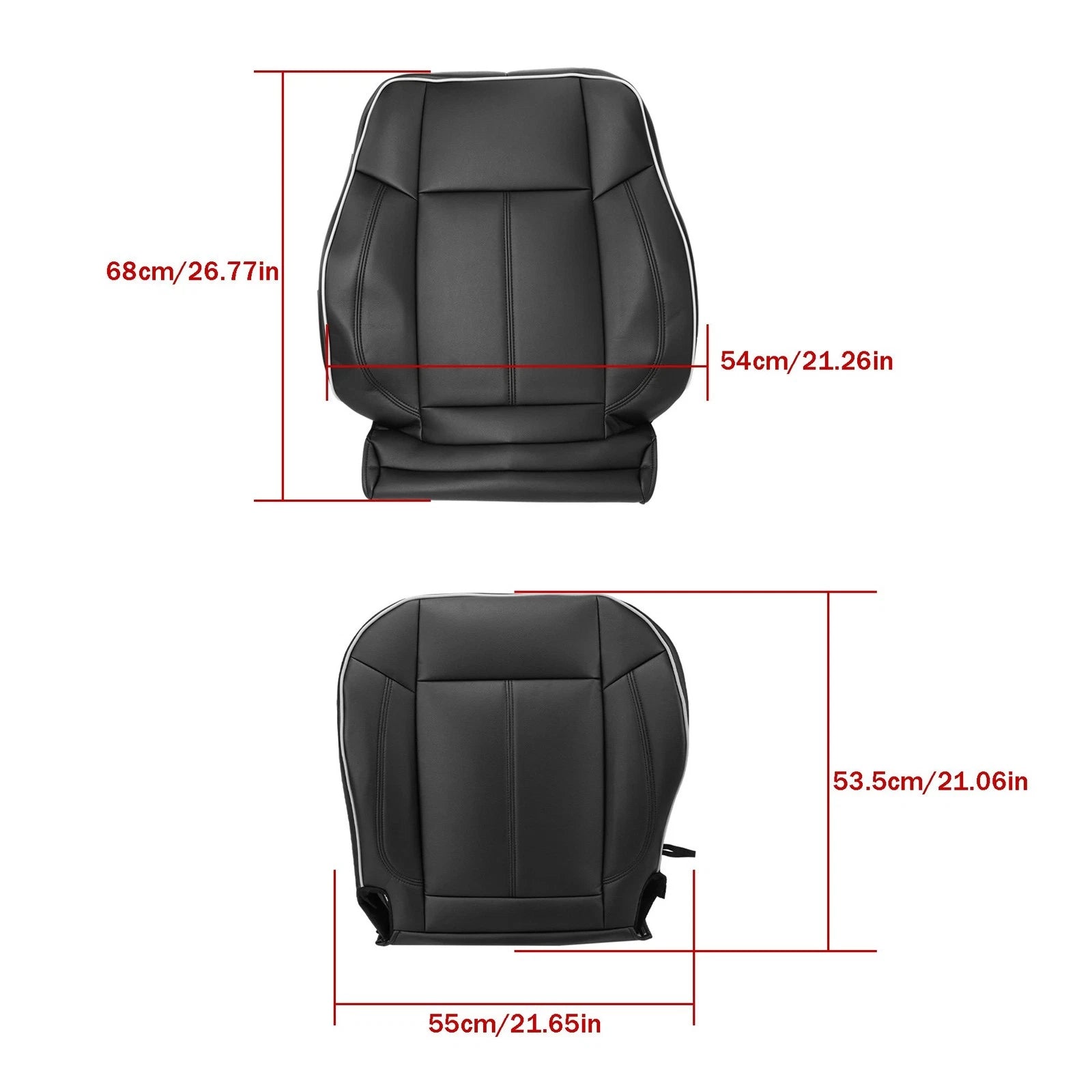 Set of 2 Durable Leather Seat Covers for Hummer H3 (2006-2010)