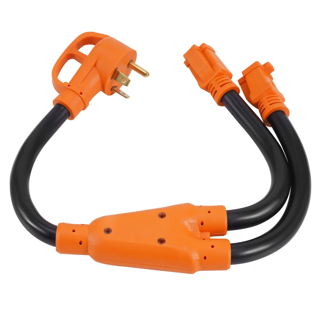 24inch RV Generator Power Adapter Cord 30A to 15A Y Splitter for MXR3500 MXR3800 (N/A)