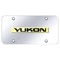 Gold Name on Chrome License Plate - Officially Licensed for GMC Yukon