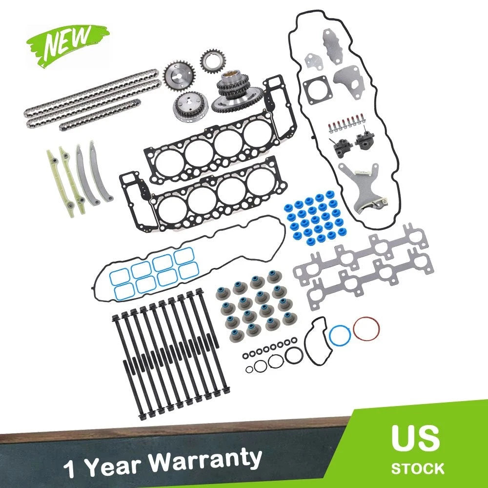 Timing Chain Kit & Head Gasket Bolts for Chrysler Dodge Ram 1500 (2004–2007)