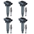 Set of 4 Ignition Coils + 4 Iridium Spark Plugs for Toyota Prius Echo Yaris Scion XA XB (2001–2020)