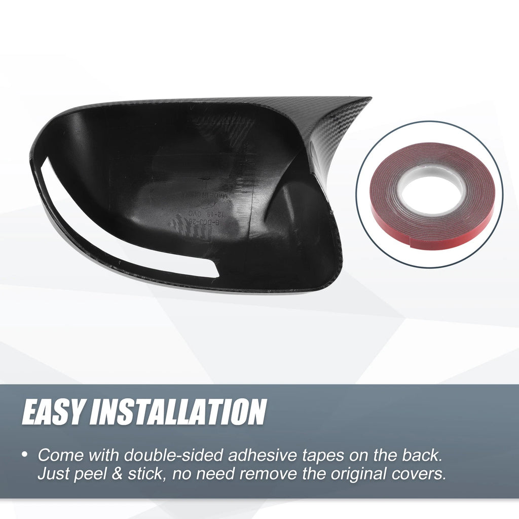 Pair Rearview Mirror Cover Overlay for Honda Civic (2012–2015) Carbon Fiber