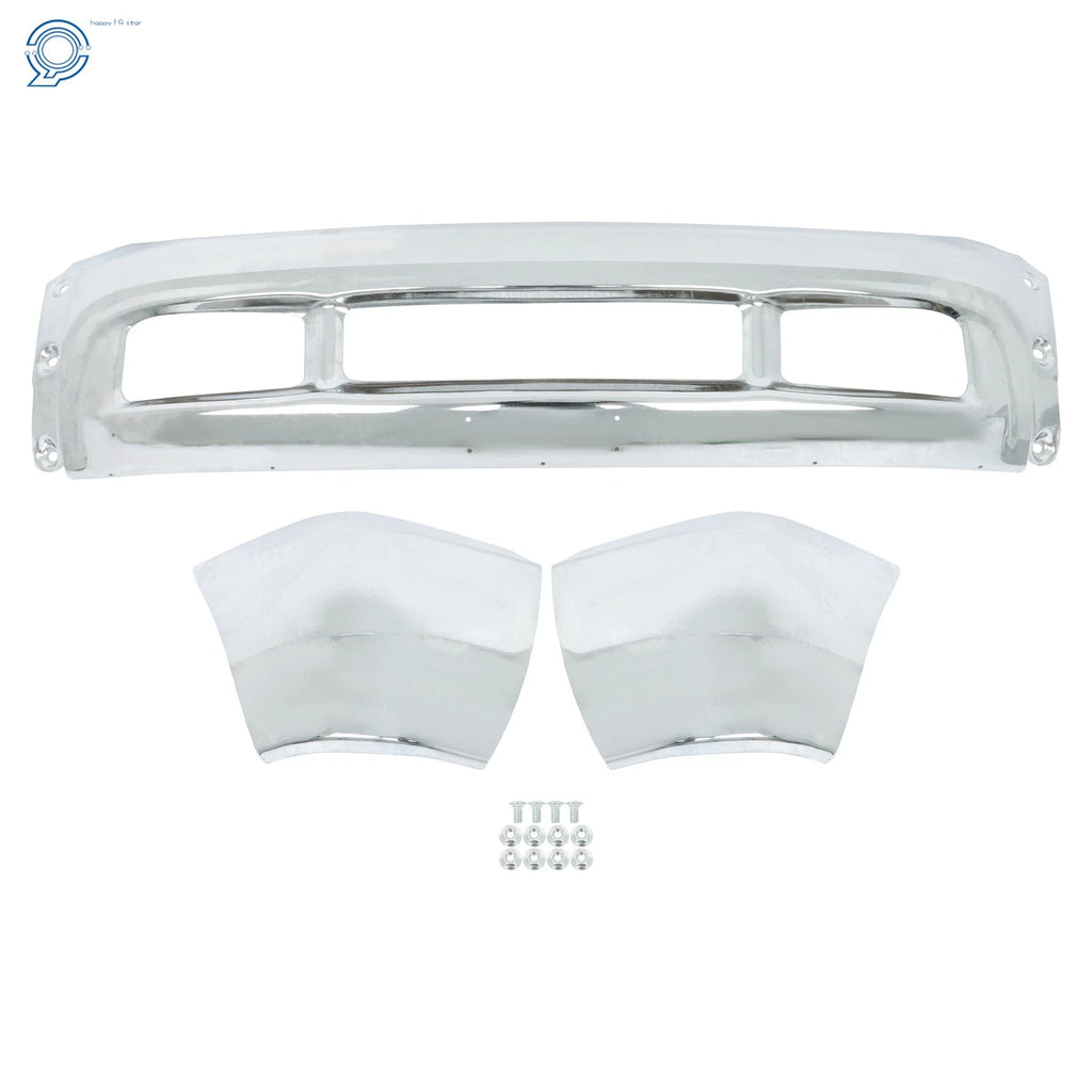Steel Split Front Bumper Covers for Ford F-250 F-350 Super Duty (1999–2004) Chrome